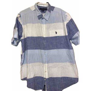 u.s polo assn. mens shirts Xl Button Down Shirt Short Sleeved 32 in vacation